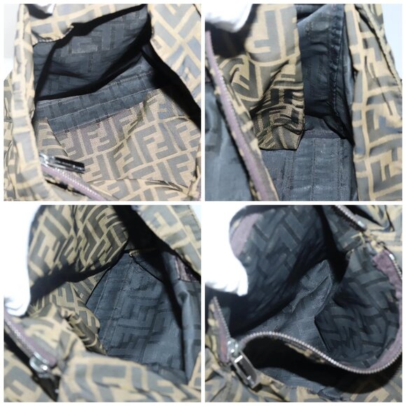 FENDI Zucca Canvas Tote Bag Black Brown Auth - Picture 15 of 16